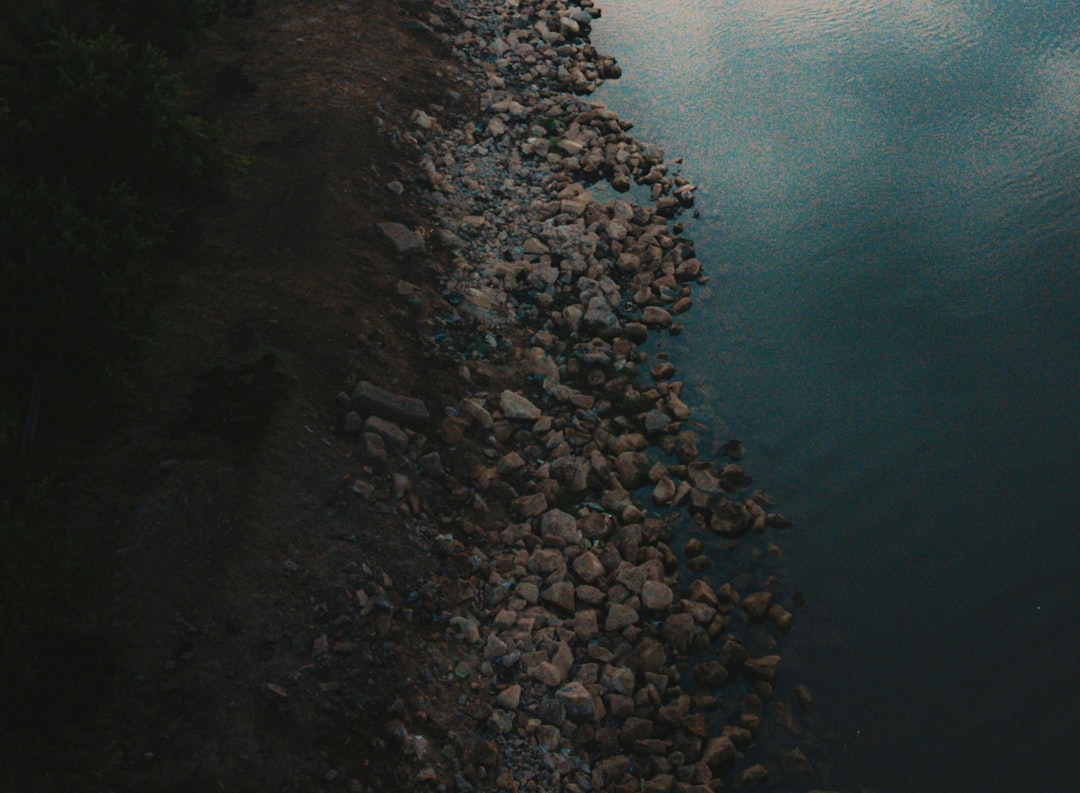 aerial view of body of water