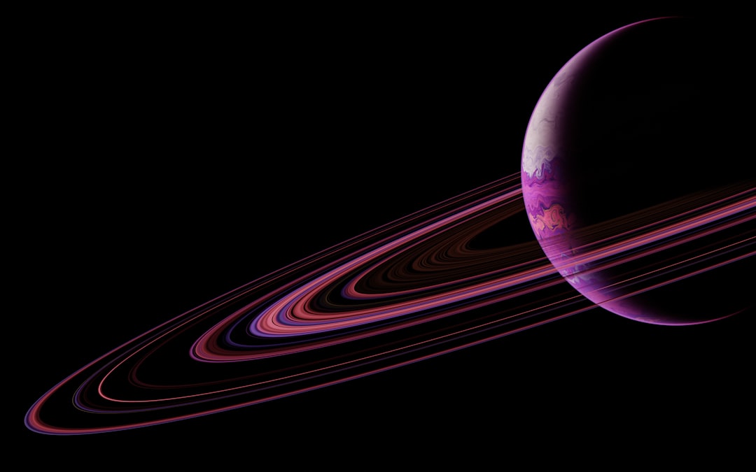 a picture of saturn taken with a telescope lens