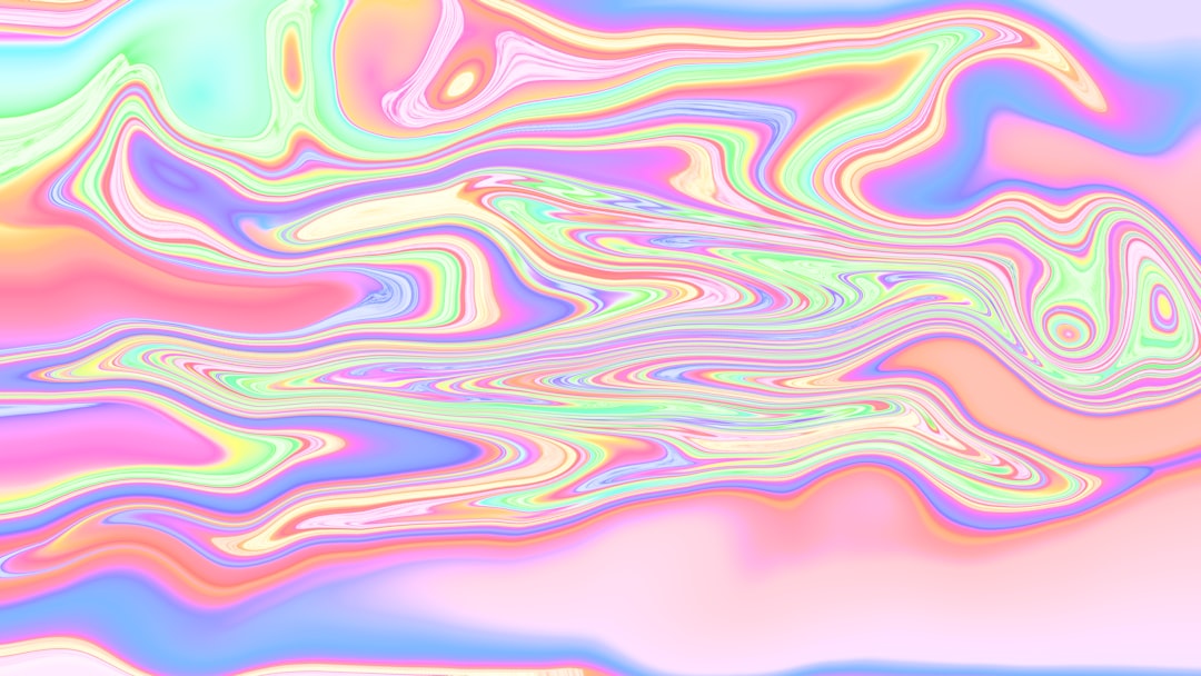 A multicolored abstract background with wavy lines